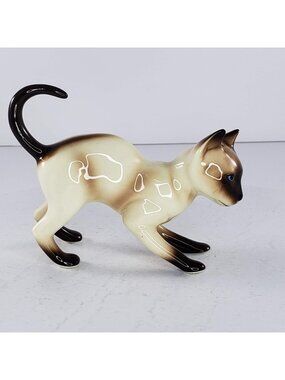 Josef Originals Glossy Siamese Kitten Figurine Cat